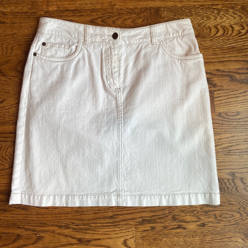 Women’s White Jean Skirt